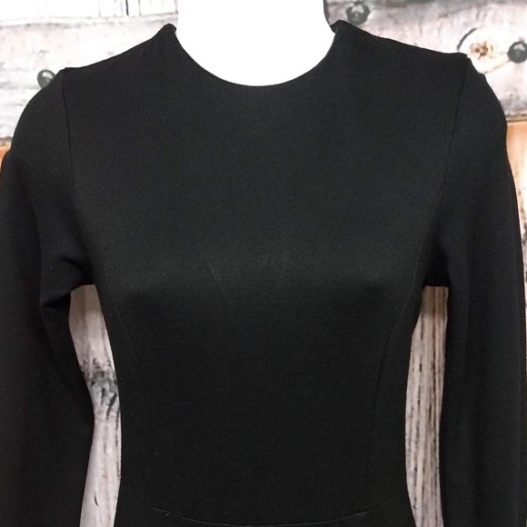 FRONT ROW BLACK KNIT POLY MIDI DRESS XS - Picture 3 of 6